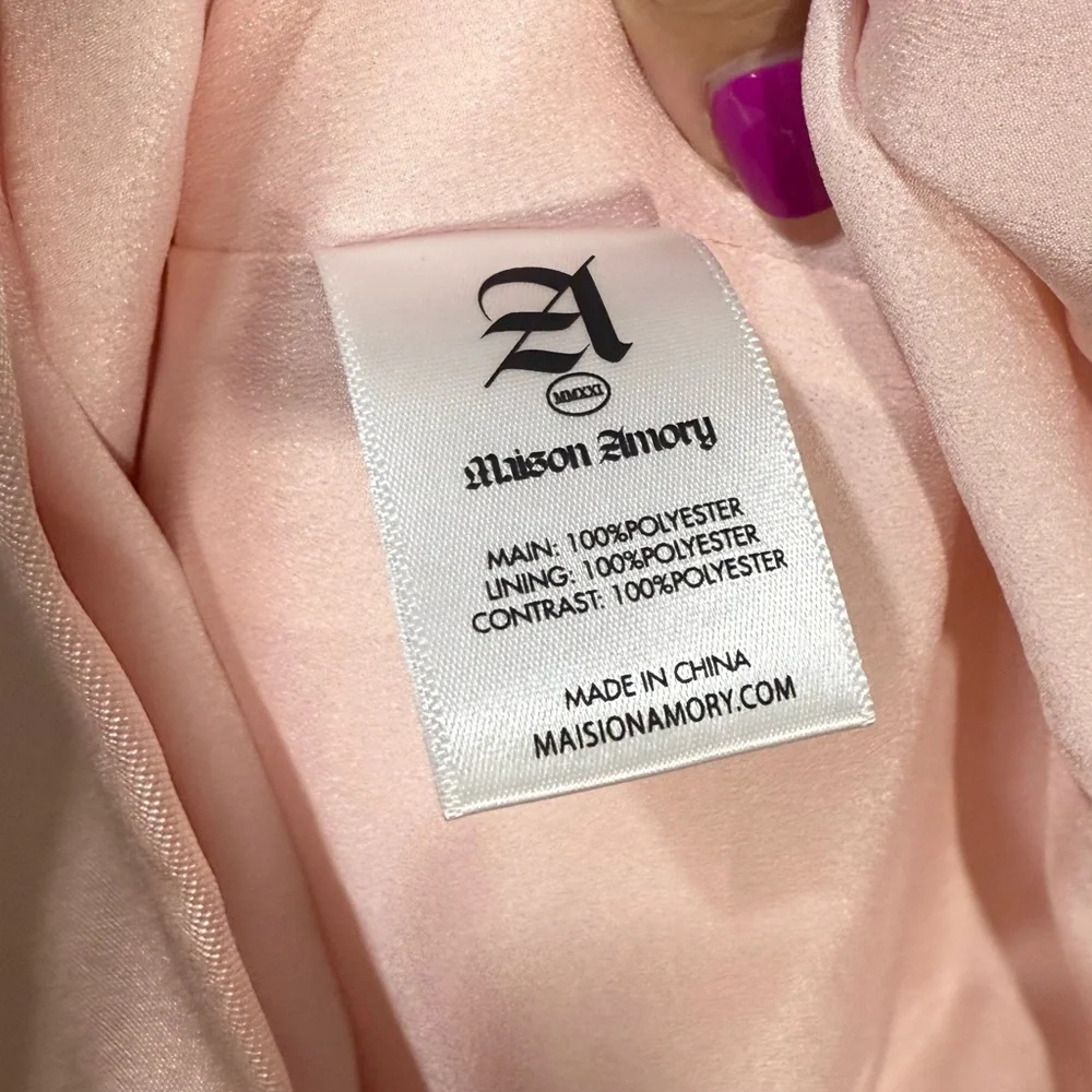 NWT MAISON AMORY THE TULIP DRESS IN DUSTY PINK - Picture 14 of 15